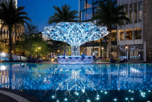 phối cảnh nội khu bên ngoài dự án Tân Hoàng Minh Long Biên D' Diamant Bleu (5)